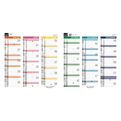 Calendrier Origami - 13x13 cm - Janvier à décembre - QUO VADIS