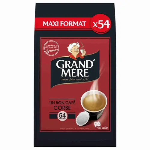 54 Dosettes de café pour machine Senseo - Corsé - GRAND'MERE