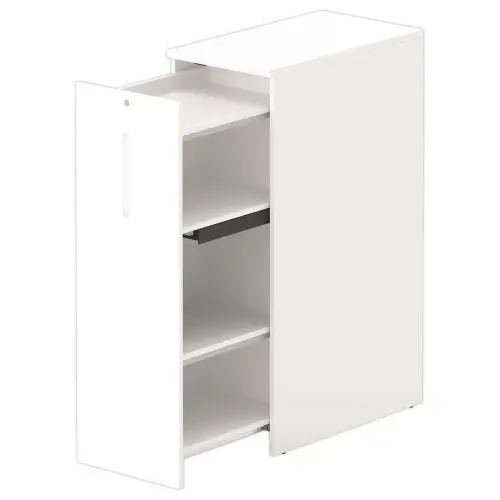 Tour de rangement ouverture à gauche H1300 blanc