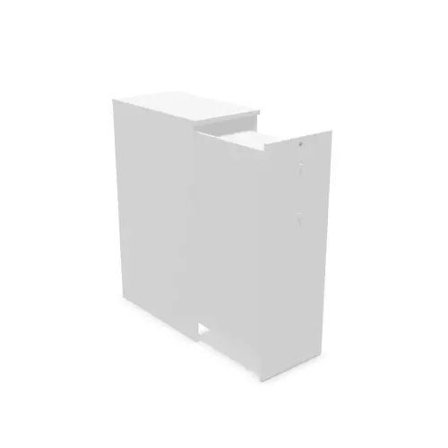Tour de rangement ouverture à gauche H1300 blanc
