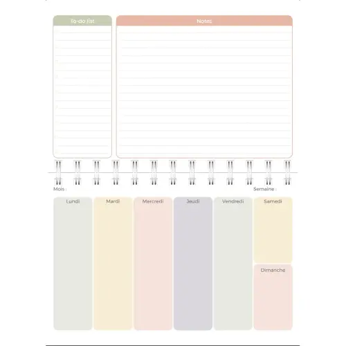 Agenda hebdomadaire Quovadis - 17x12cm
