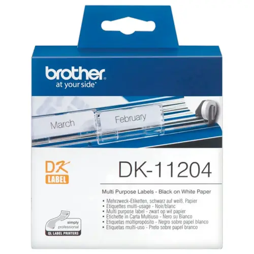 Rouleau d'&eacute;tiquettes QL BROTHER 17x54mm 400 &eacute;tiquettes DK11204 