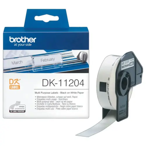 Rouleau d'&eacute;tiquettes QL BROTHER 17x54mm 400 &eacute;tiquettes DK11204 