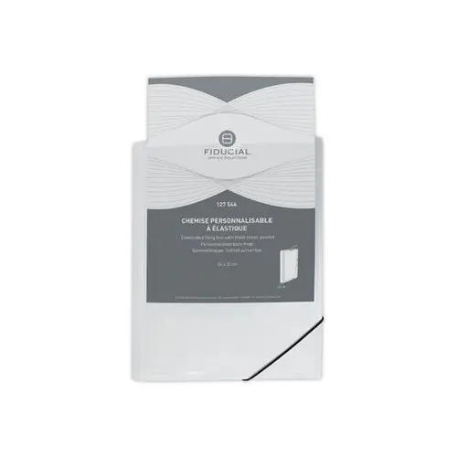 Chemises à élastiques en polypropylène - Personnalisable - Blanc