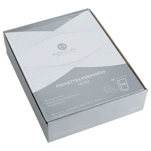 100 Pochettes perforées lisses 12/100e - FIDUCIAL