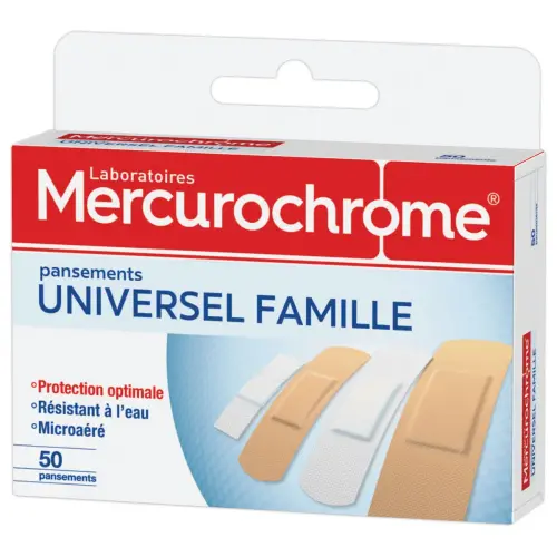 50 Pansements Universel - MERCUROCHROME