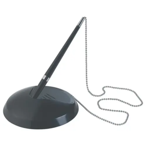 Stylo bille sur socle - noir 