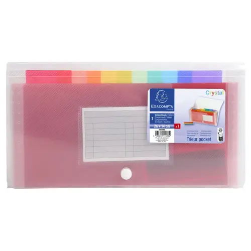 Trieur pocket PP - 7 compartiments - 14x26 - EXACOMPTA 
