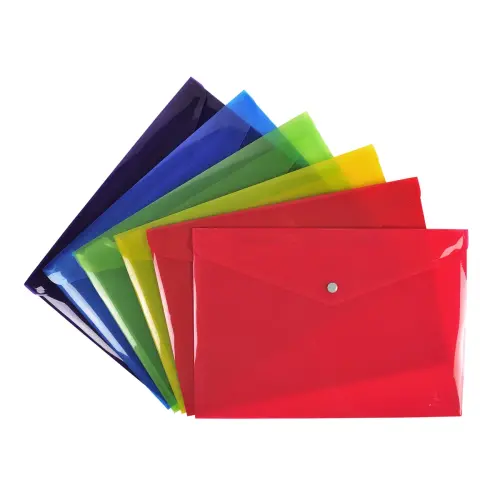 30 Pochettes pression Iderama PP A4 assorties 
