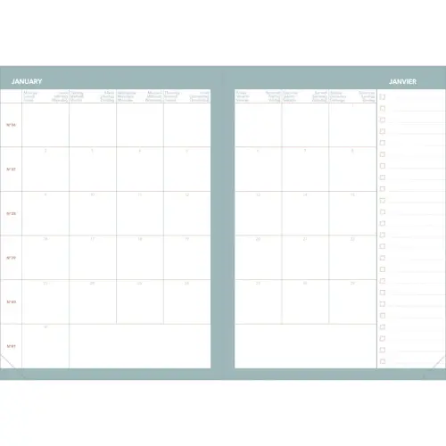 Agenda semainier AFFAIRES COLOR ML Ella - 10x15 cm - Beige - Décembre à décembre - QUO VADIS