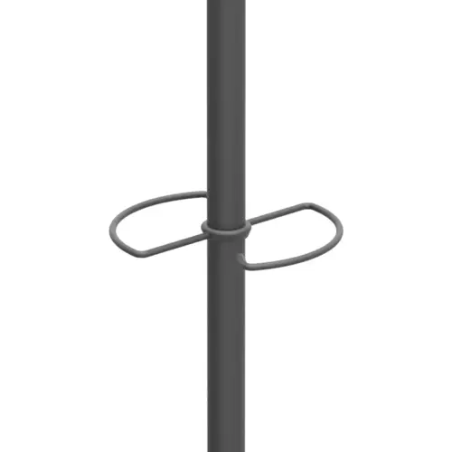Portemanteau 6 pat&egrave;res bois MUSIC - Noir - ALBA 