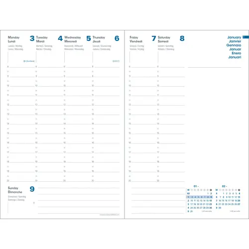 Agenda semainier AFFAIRES COLOR ML Ella - 10x15 cm - Beige - Décembre à décembre - QUO VADIS
