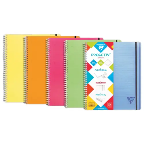 Cahier spirale A4+ Proactiv'Book - 5x5 - CLAIREFONTAINE