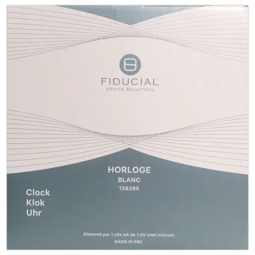 Horloge murale &agrave; quartz FIDUCIAL - blanc 