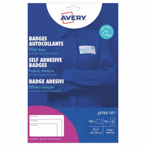 150 Badges adhésifs personnalisables - 8 x 5 cm - AVERY