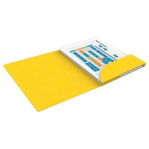 10 Chemises - Alpina - Carte lustr&eacute;e - Jaune - OXFORD 