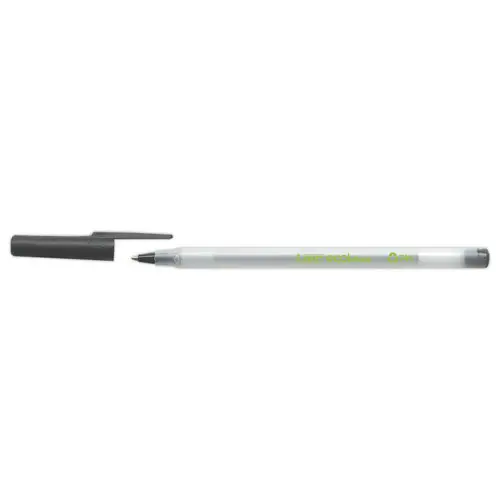 Stylo bille Round Stic ECOlutions - Pointe moyenne - Noir - BIC