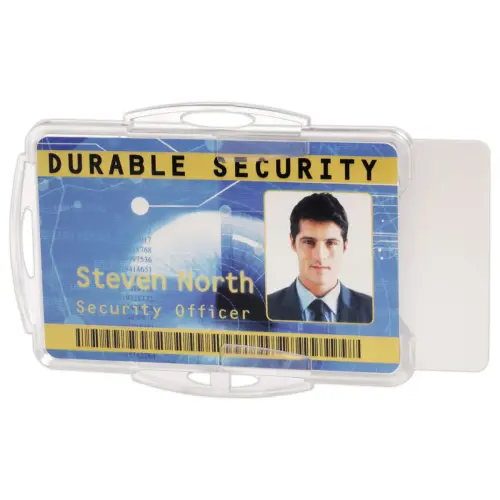 10 Porte-cartes de s&eacute;curit&eacute; ouverts -  54 x 85 mm - 2 cartes - Durable 