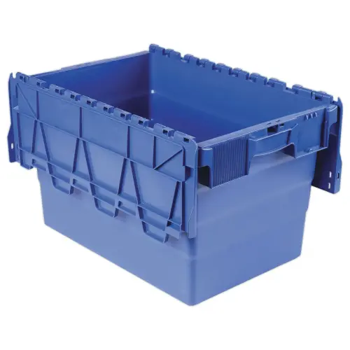 Bac navette gerbable 64 litres bleu