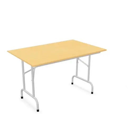 Table pliante Rico &ndash; 120 x 80 cm &ndash; H&ecirc;tre naturel et pieds aluminium 