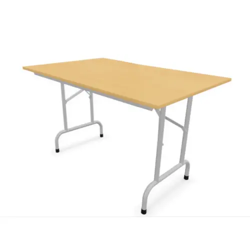 Table pliante Rico &ndash; 120 x 80 cm &ndash; H&ecirc;tre naturel et pieds aluminium 