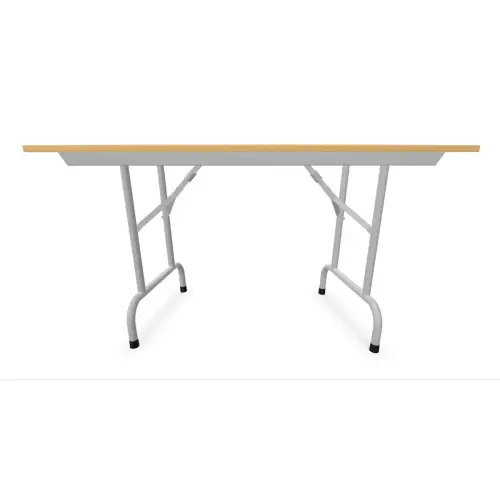 Table pliante Rico &ndash; 120 x 80 cm &ndash; H&ecirc;tre naturel et pieds aluminium 