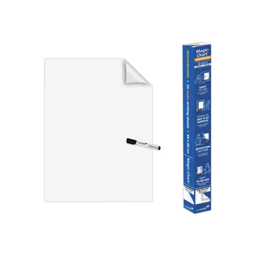 Rouleau 25 feuilles électrostatiques Magic Chart - Version tableau blanc - 60 x 80 cm - LEGAMASTER