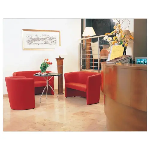 Siège une place simili cuir rouge