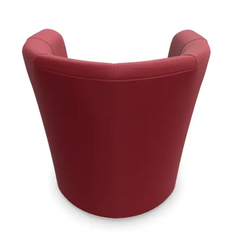 Siège une place simili cuir rouge