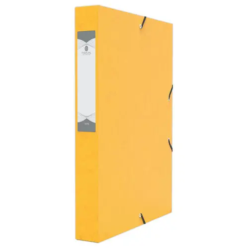Bo&icirc;te de classement - 24x32 - Dos 40 mm - jaune - FIDUCIAL 