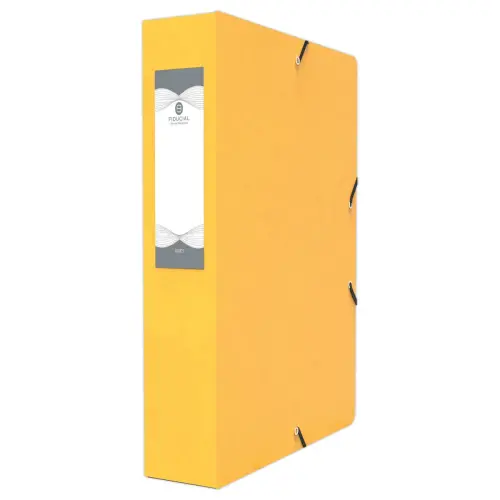 Boîte de classement - 24x32 Dos 60 mm - Jaune - FIDUCIAL