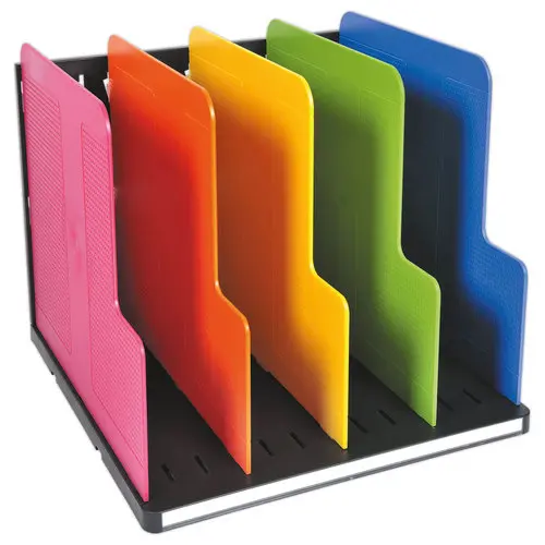 Trieur vertical Modulotop Ecoblack A4+ - 4 compartiments - Coloris assortis - Exacompta 