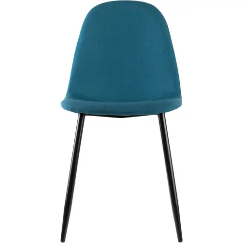 2 Chaises MUST H87 x P54 x L45 cm pied noir assise bleue