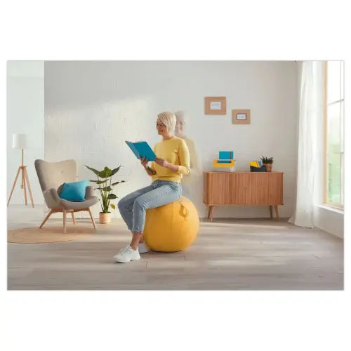 Ballon assise ergonomique Ergo Cosy Active - Ø 65 cm - Jaune - Leitz
