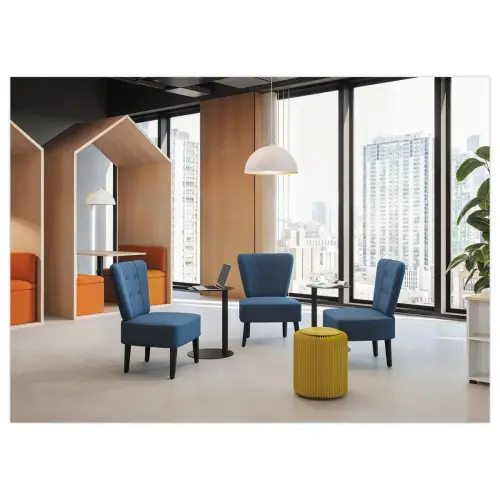 Table d'appoint ronde EasyDesk - Anthracite - Non montée - PAPERFLOW
