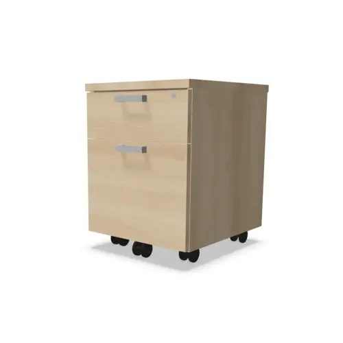 Caisson mobile 2 tiroirs - Acacia clair 