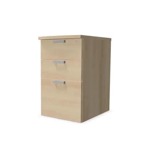 Caisson de bureau 3 tiroirs - Acacia clair