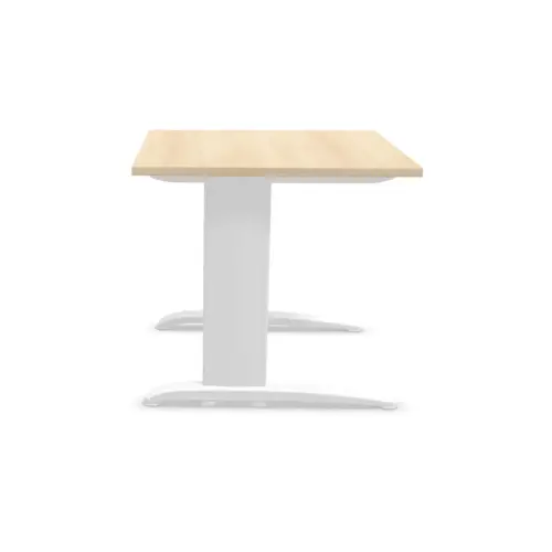Table 80 x 80 acacia - pieds blanc