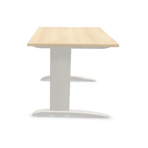 Bureau BUENOS AIRES - Plateau acacia et pieds alu - 120x80 cm - FIDUCIAL OFFICE SOLUTIONS