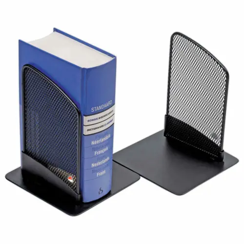 Serre-livres Mesh en métal noir