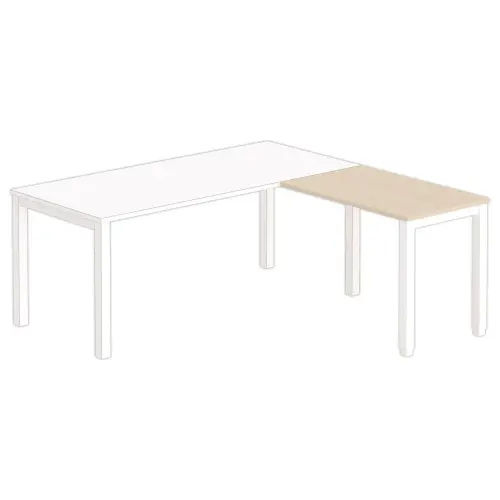 Retour BRUXELLES 98 x 60 acacia -pieds blancs 