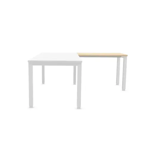 Retour BRUXELLES 98 x 60 acacia -pieds blancs 