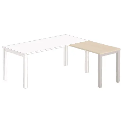 Retour BRUXELLES 98 x 60 plateau acacia - pieds alu