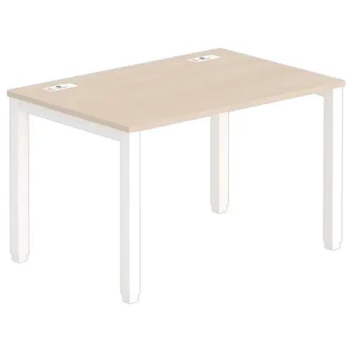 Bureau BRUXELLES 120 x 80 acacia- pieds blancs