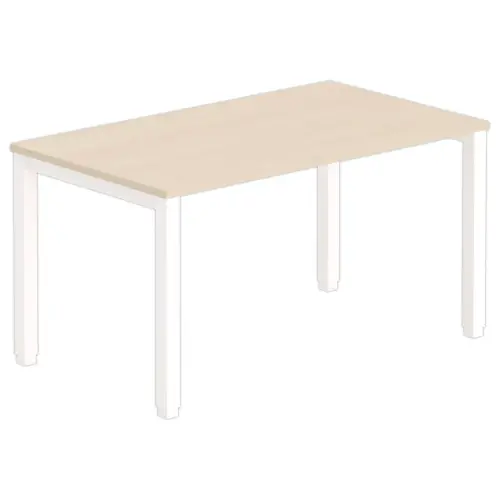 Bureau BRUXELLES 140 x 80 acacia - pieds blancs