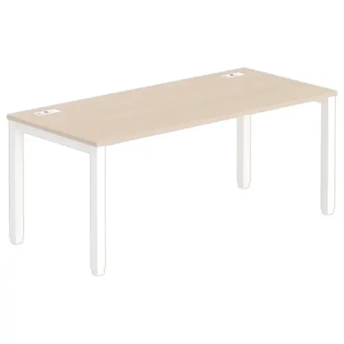 Bureau BRUXELLES 180 x 80 acacia - pieds  blancs 