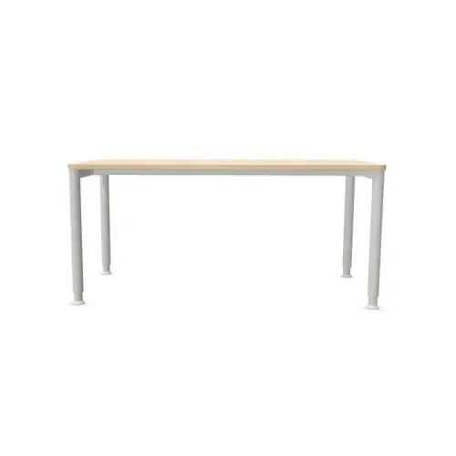 Table 160 x 80 acacia clair- pieds aluminium