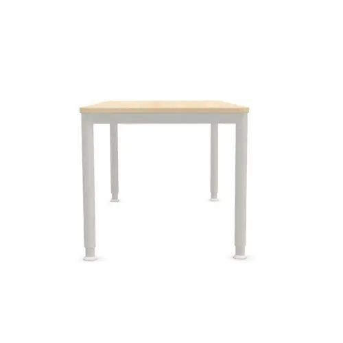 Table 160 x 80 acacia clair- pieds aluminium