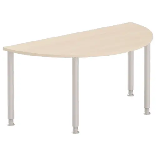 Compl&eacute;ment demi rond 160 acacia clair/alu 