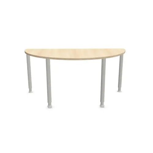 Compl&eacute;ment demi rond 160 acacia clair/alu 
